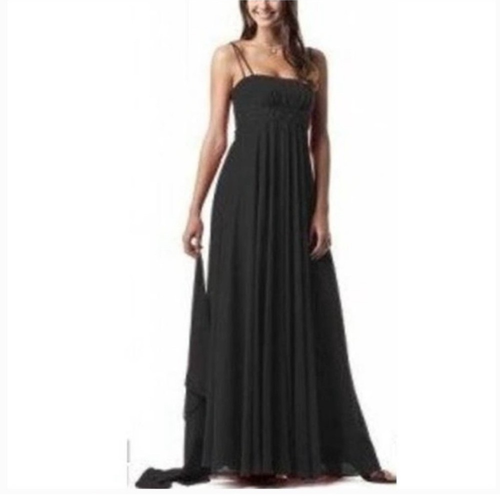 David's Bridal Black Maxi Dress